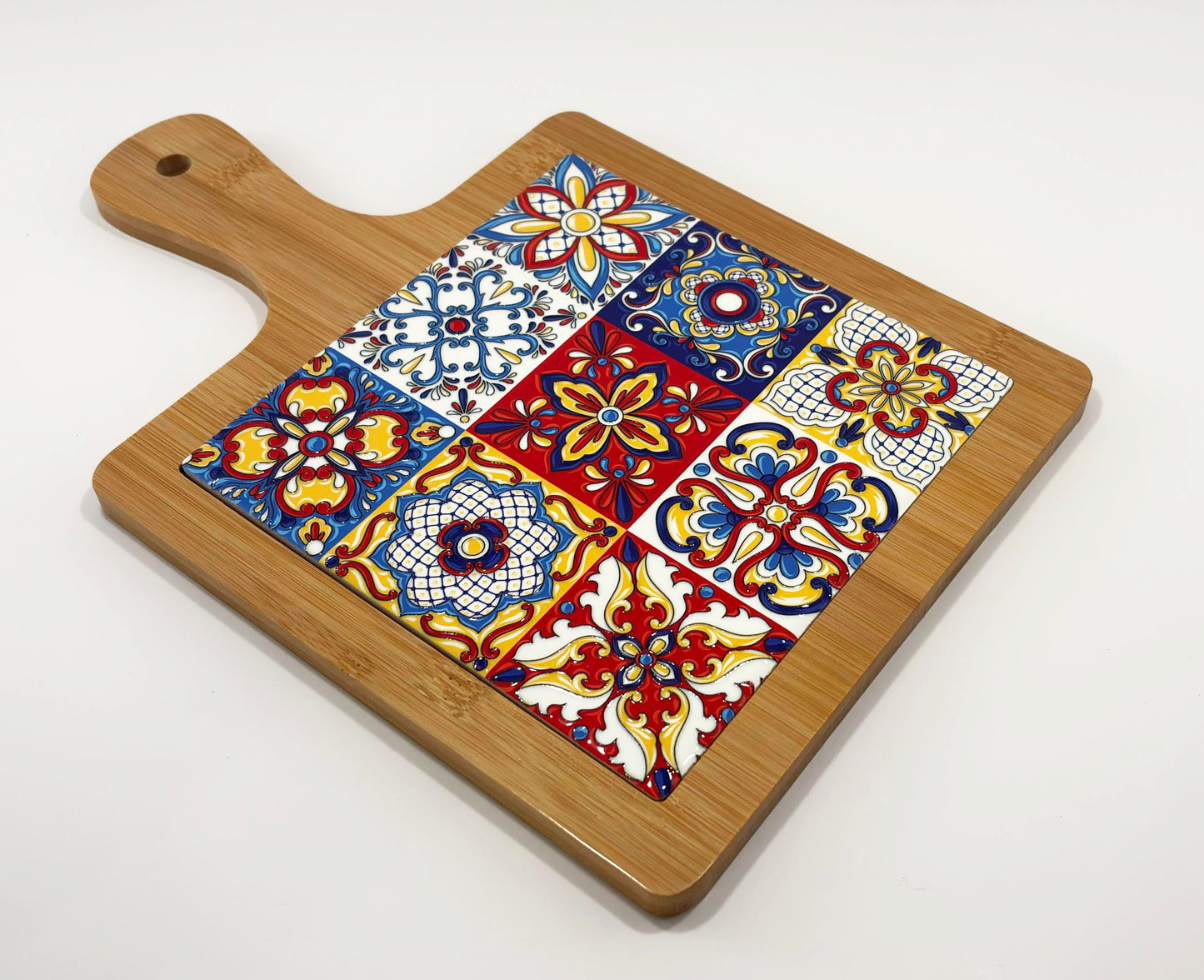 Suport "Sicilia" – Platou Lemn și Ceramică pentru Servire și Decor