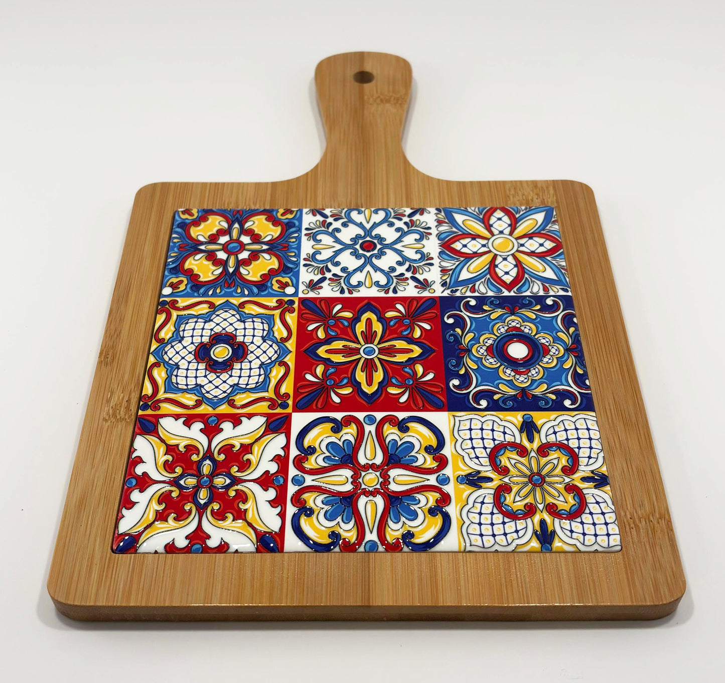 Suport "Sicilia" – Platou Lemn și Ceramică pentru Servire și Decor